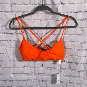 Andie Swim Womens Hermosa Bikini Top Orange XL NWT Beach Vacation Cruise Island